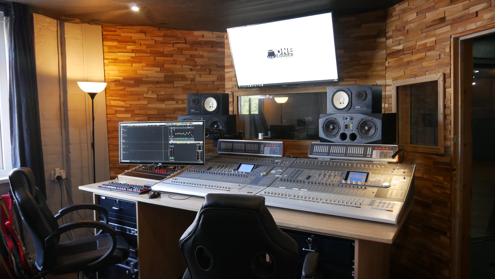 Control Room In Recording Studio — Music, Instruments Stock Photo  #203363046