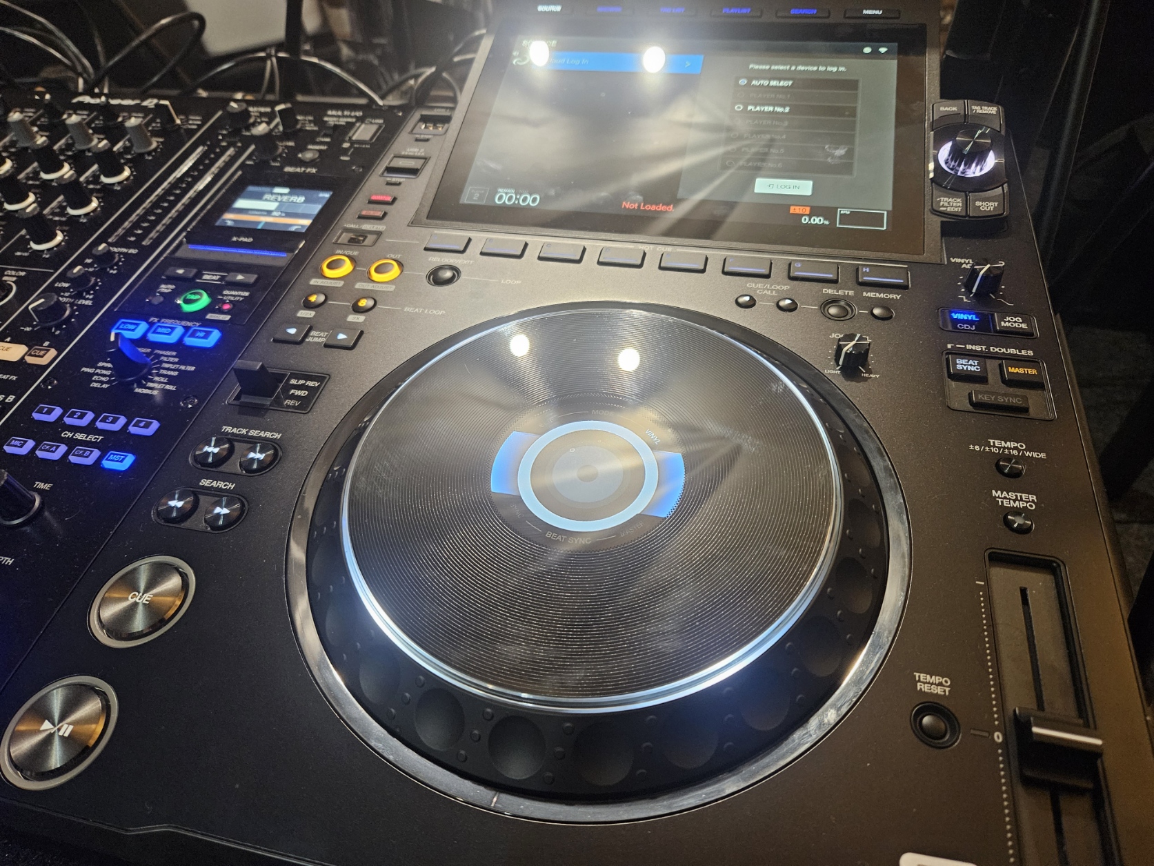 Pioneer DJ CDJ-3000X and DJM-A9 DJ setup